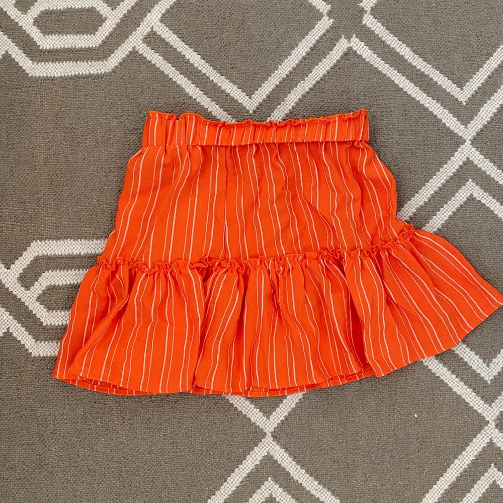Orange striped skirt